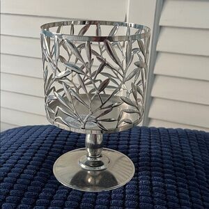 BBW Silver Leaf Candle Holder